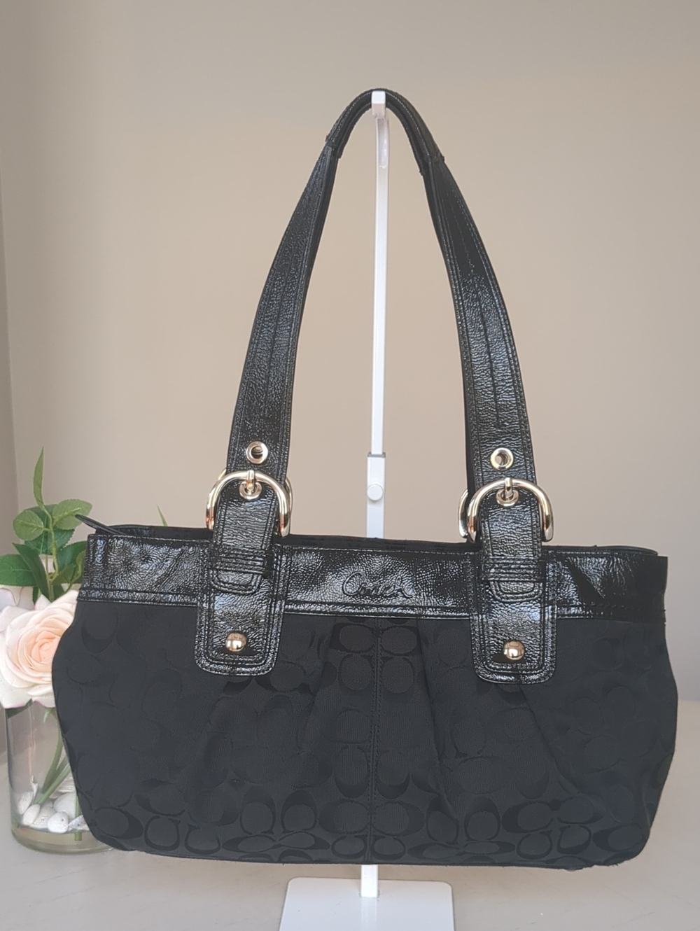 Coach F13742 Soho Pleated Signature Tote